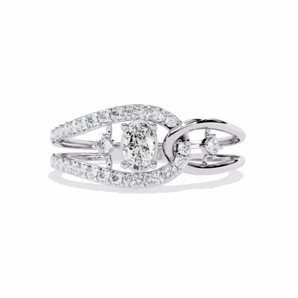 35 Cents Oval and Round Effortless Smart Casual Ring