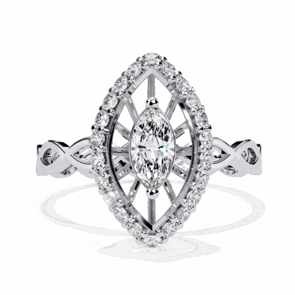 50 Cents Marquise Timeless Smart Casual Ring