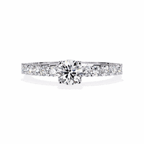 75 Cents Round Effortless Diamond Band in Bead Setting