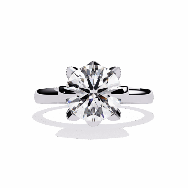 3.25 Carat Round Effortless Smart Casual Ring in Six Prong Setting